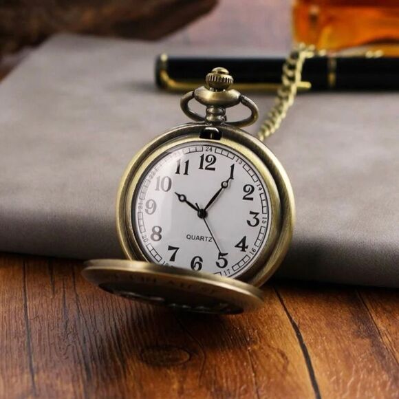 Dad Engraved Quartz Pocket Watch - Picture 2 of 5